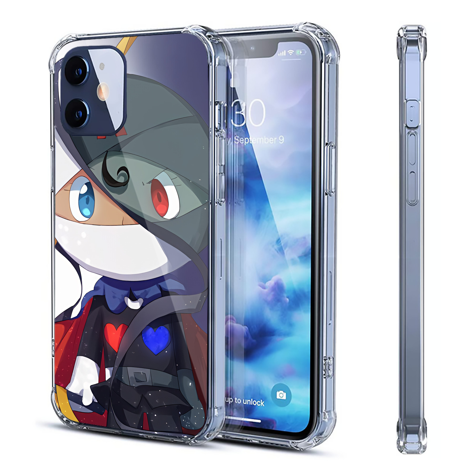 （画像用） アンパンマン Anpanman 【iPhone 12シリーズ対応】透明スマホケース（クリアソフトケース）